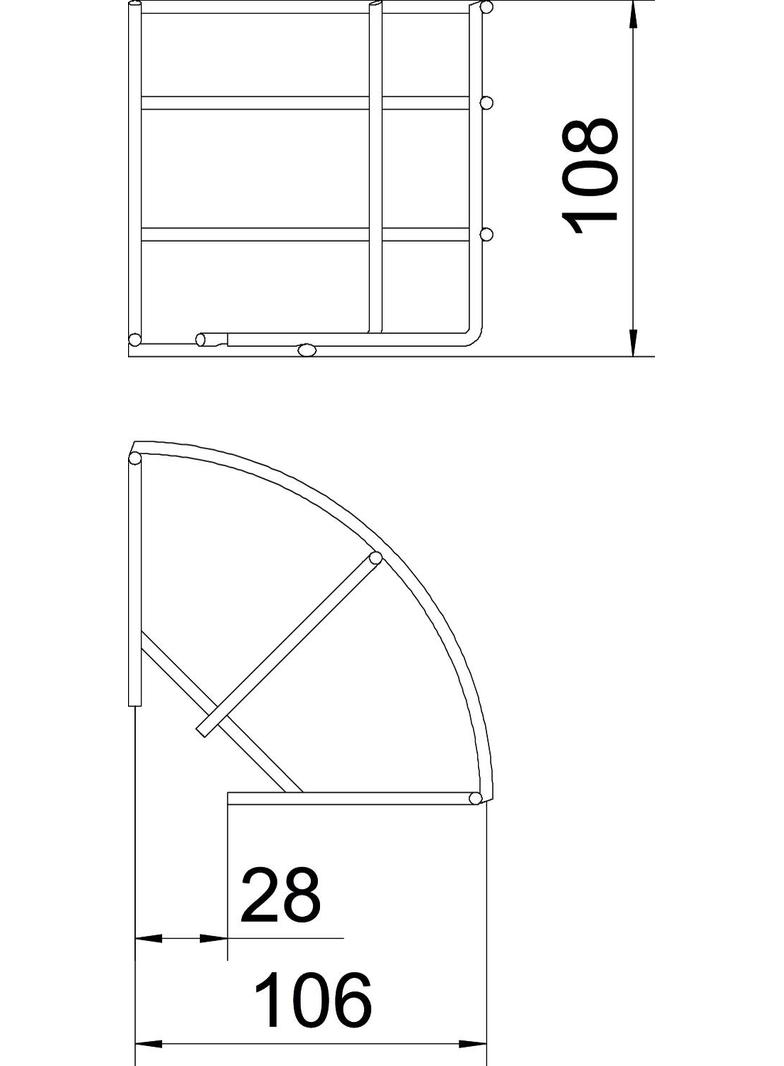 ŁUK KORYTKA SIATK.90 105X100 FT
