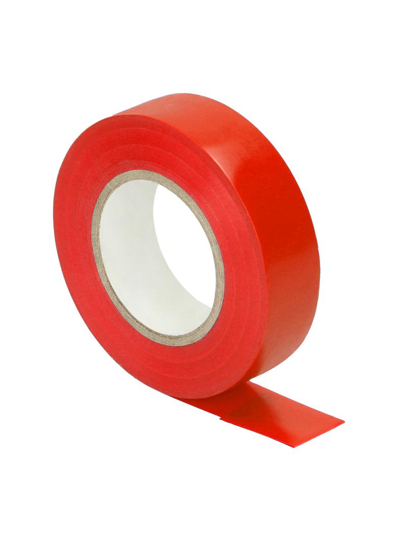Zestaw 10 taśm izolacyjnych 19mm, czerwona, uniepalniona, grubość 0,13mm, długość 20m