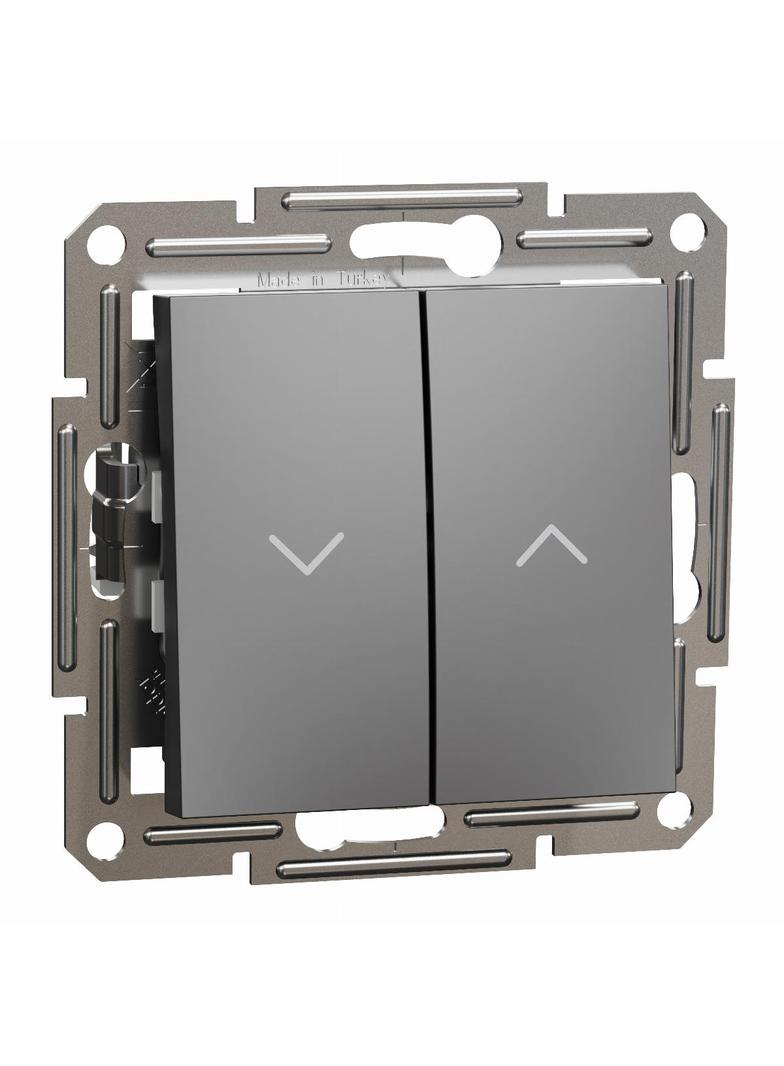 Asfora, przycisk żaluzjowy, bez ramki, antracyt