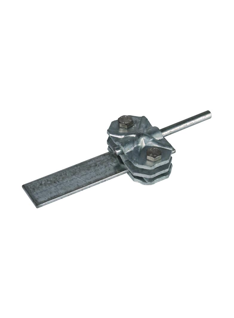 Zacisk probierczy z przekładką, drut 5-10/płask. 30-40 mm, St/tZn