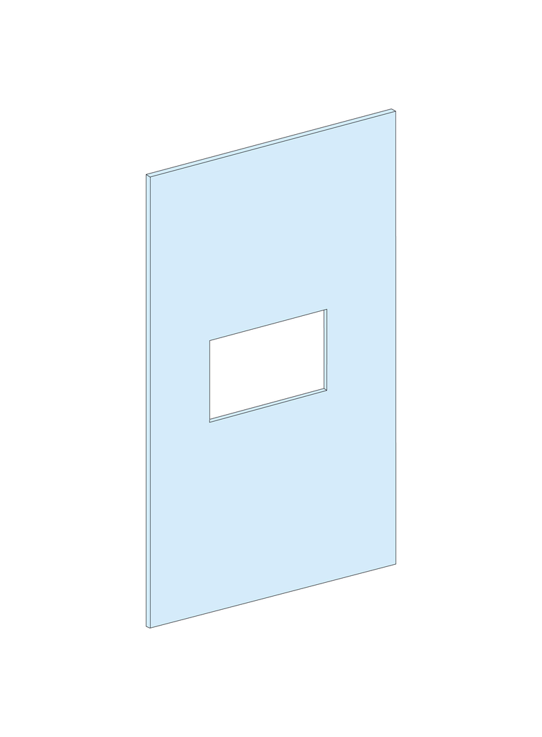 Rozdzielnice PrismaSet, płyta czołowa CVS 630 pionowo przedział 300mm