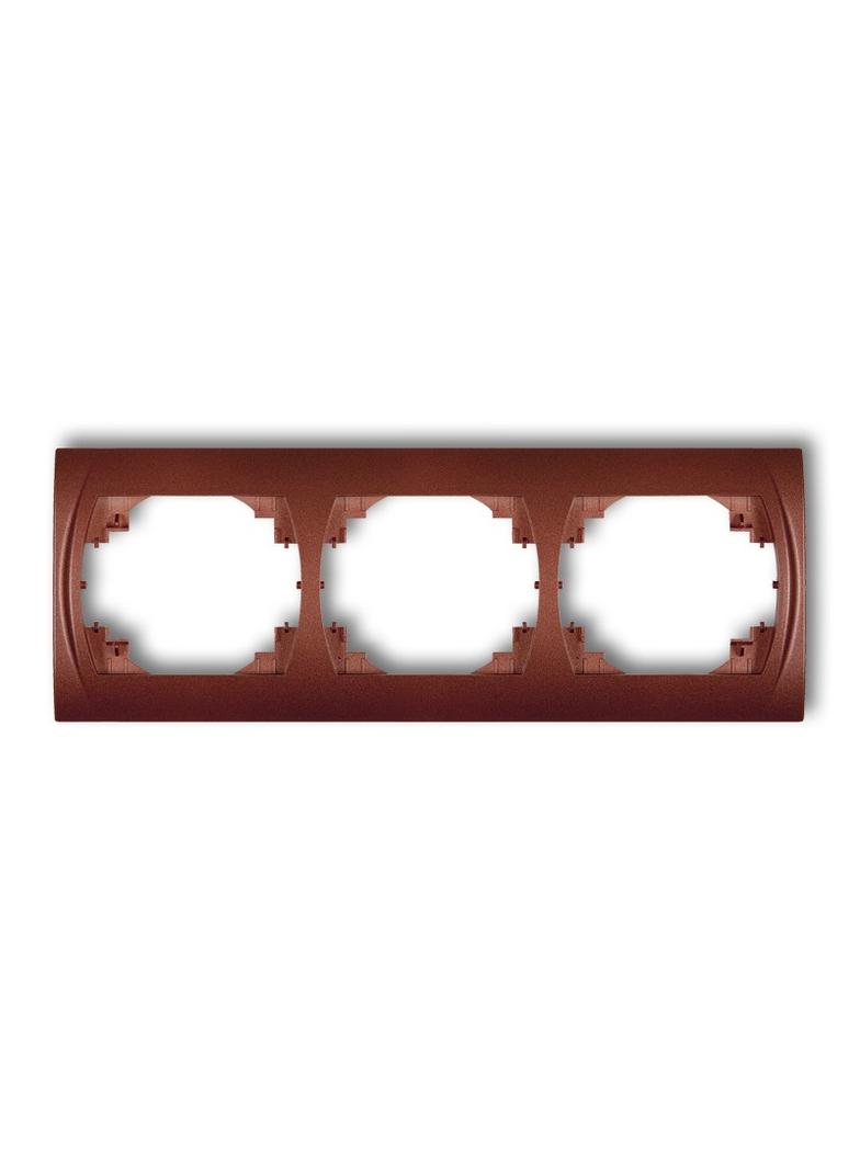 LOGO Ramka pozioma potrójna brązowy metalik