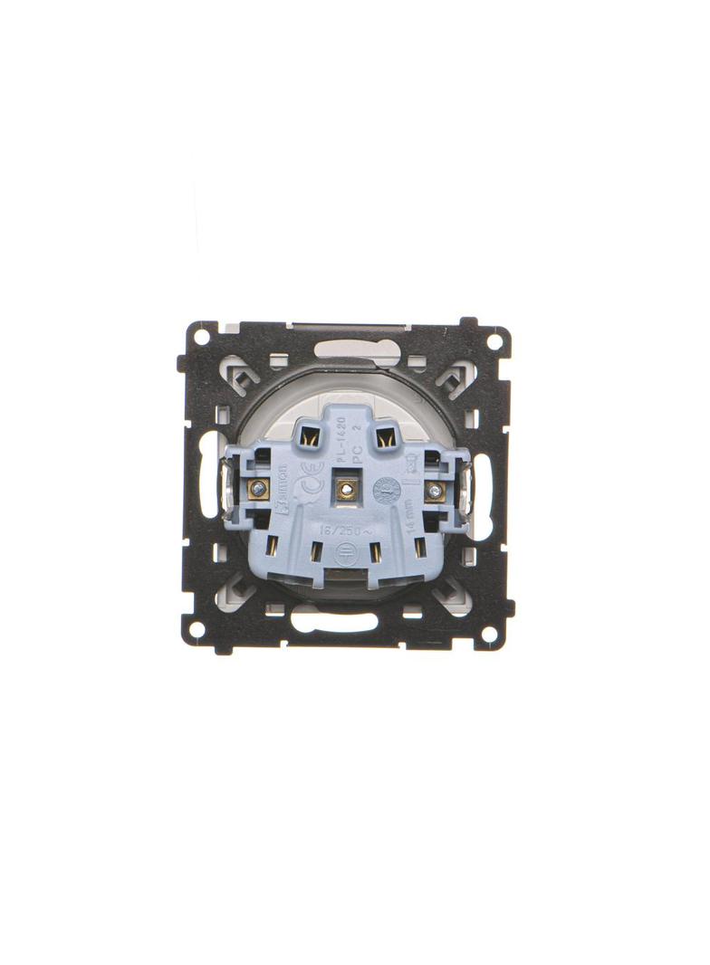 Simon 55 Gniazdo wtyczkowe do wersji IP44 bez uszczelki szybkozłączka Klapka W kolorze pokrywy Aluminium mat TGZ1BCUZ.01/143 KONTAKT