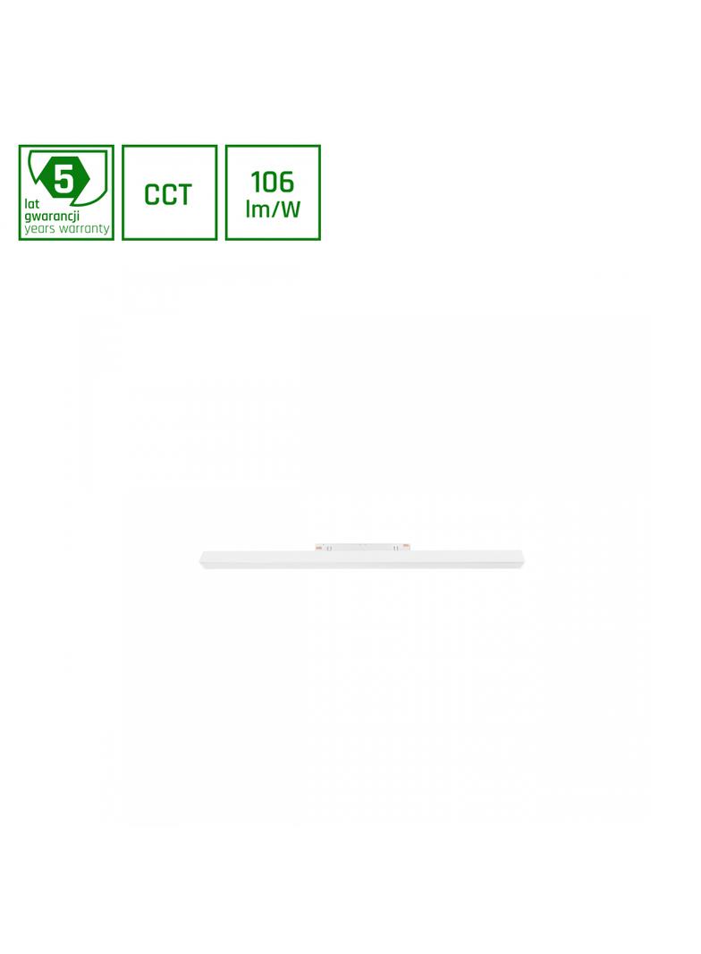 SYSTEM SHIFT CCT- LINE M OPRAWA LINIOWA 602X23X42MM 17W 100ST BIAŁY CCT SWITCH 5 LAT GW.