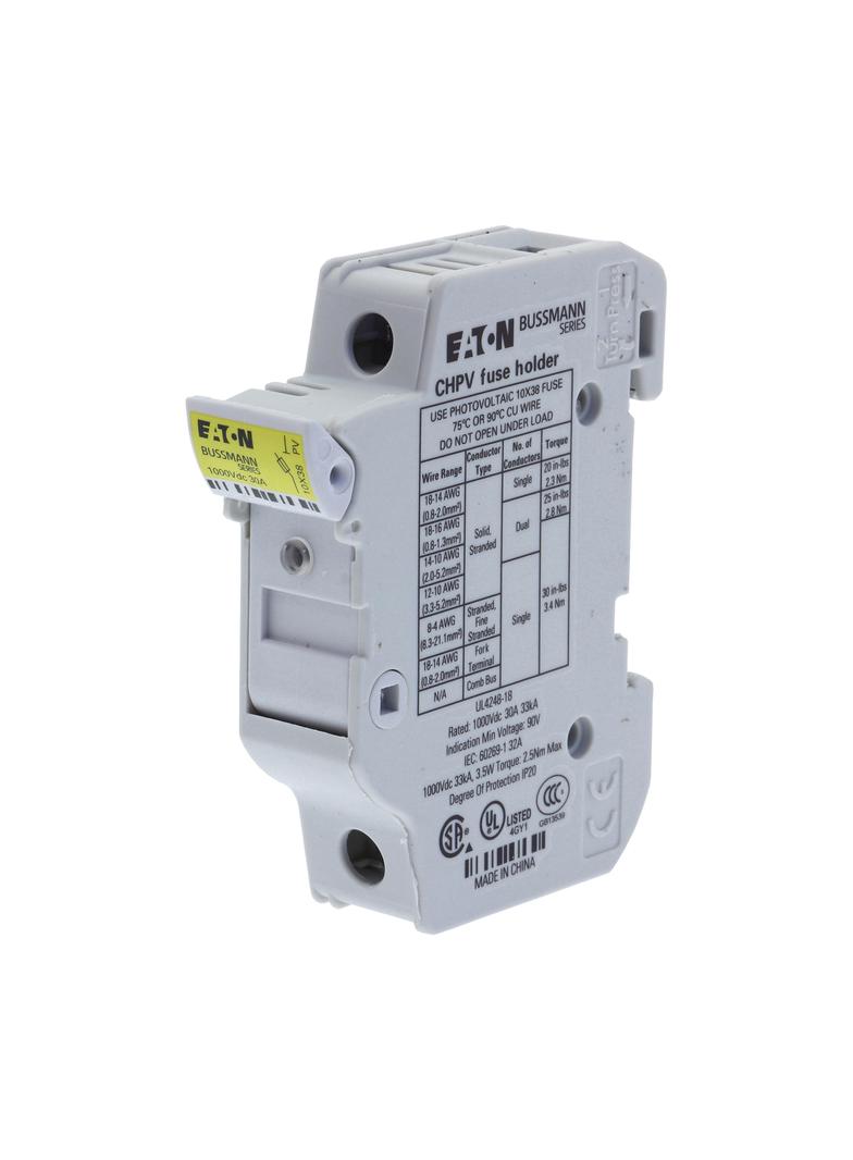 1P MFH For 10x38 gPV fuse with indicator Podstawa wkładki cylindrycznej 10x38 gPV 1P 32A 1000VDC wsk