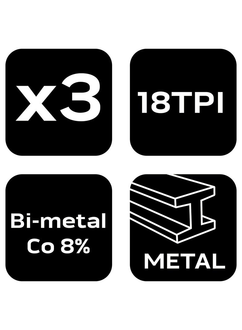 Zestaw brzeszczotów do metalu 3szt, GRAPHITE 56H072 GTX 58-072 GTX Poland