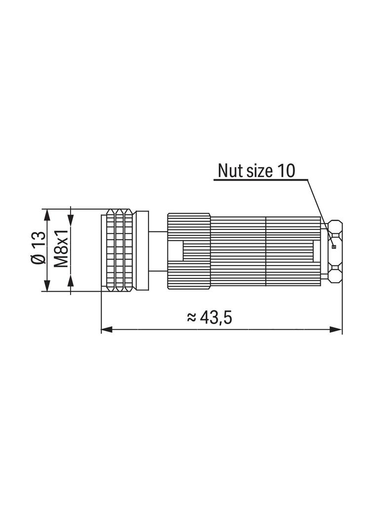 Gniazdo proste M8 3-biegunowe /5szt./ 756-9112/030-000 WAGO