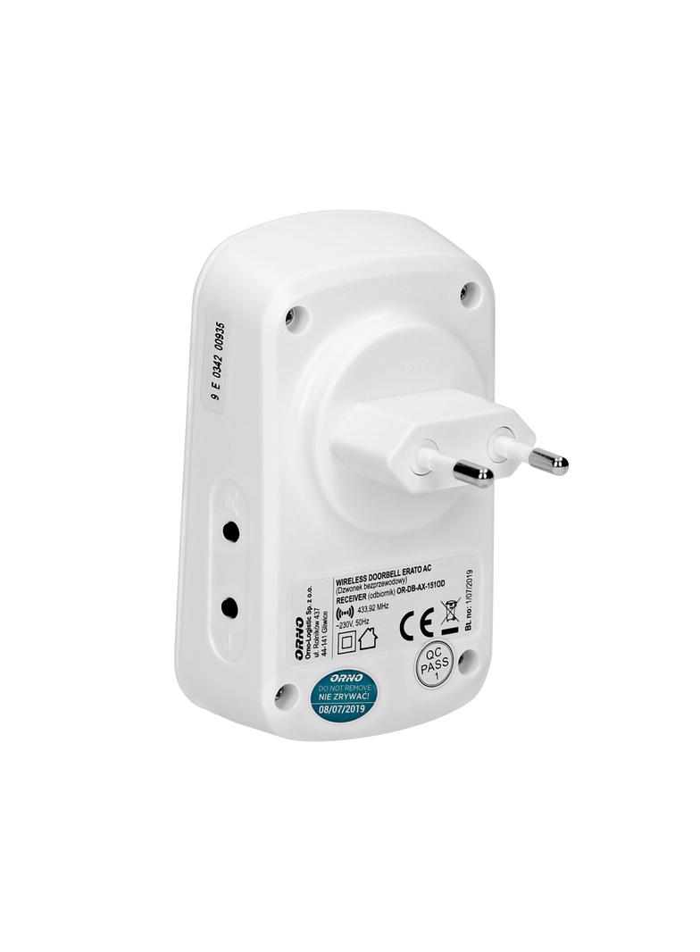 Dzwonek bezprzewodowy ERATO AC sieciowy learning system 32 dźwiękI 100m OR-DB-AX-151 ORNO