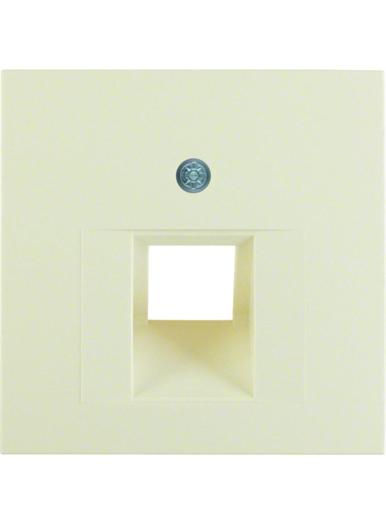 BERKER B.Kwadrat Płytka czołowa do gniazda przyłączeniowego UAE pojedyncza komp./tel. krem 531407898