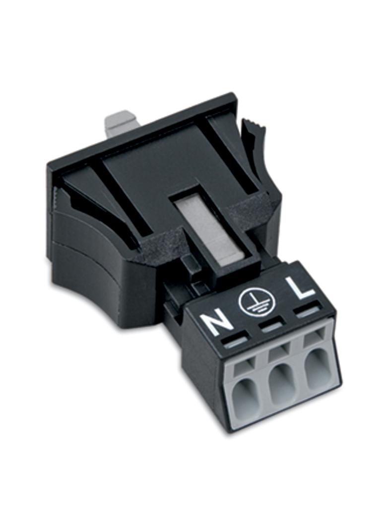WINSTA MINI wtyk 3-torowy SnapIn czarny /50szt./ WAGO