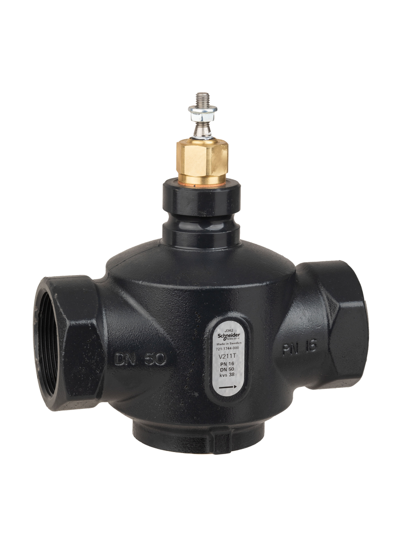V211T, zawór regulacyjny, 2-drogowy, DN50, kvs 38, przyłącze 2, gwint wewnętrzny, medium -20…120°C,