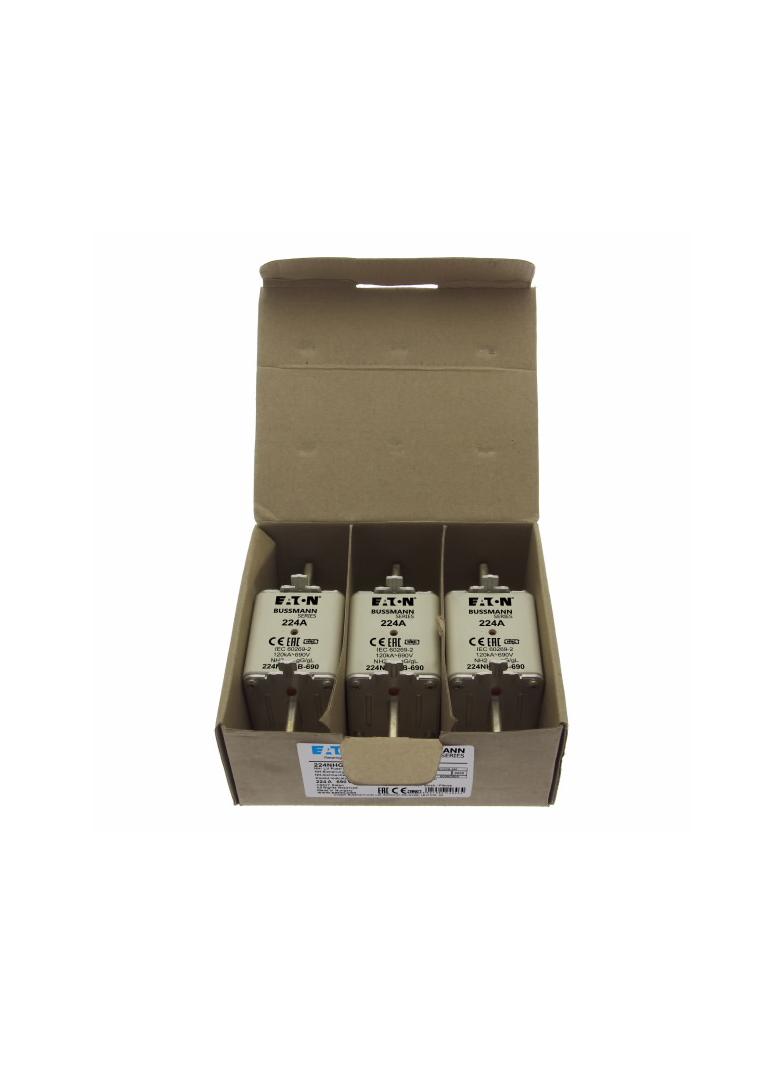 NH FUSE 224AMP 690V gG SIZE 2 Wkładka NH2 224A 690V GL/GG podwójny wskaźnik 224NHG2B-690 EATON