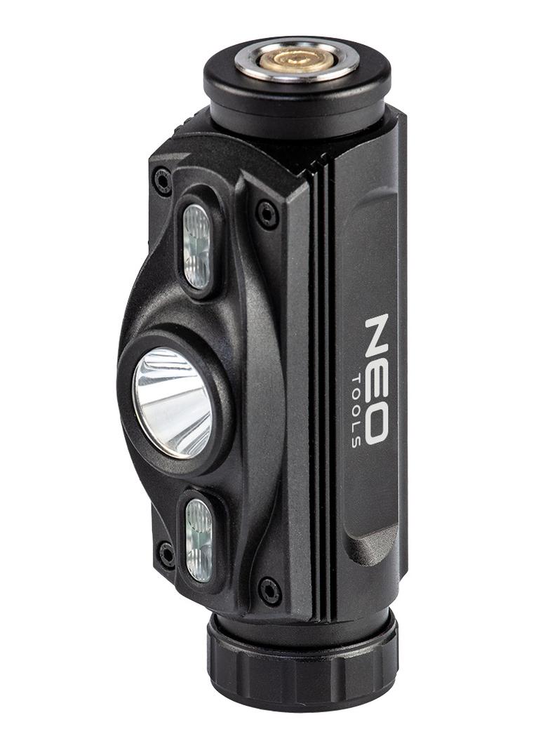 Latarka czołowa akumulatorowa USB 1000 lm czerwony/niebieski CREE LED + LED