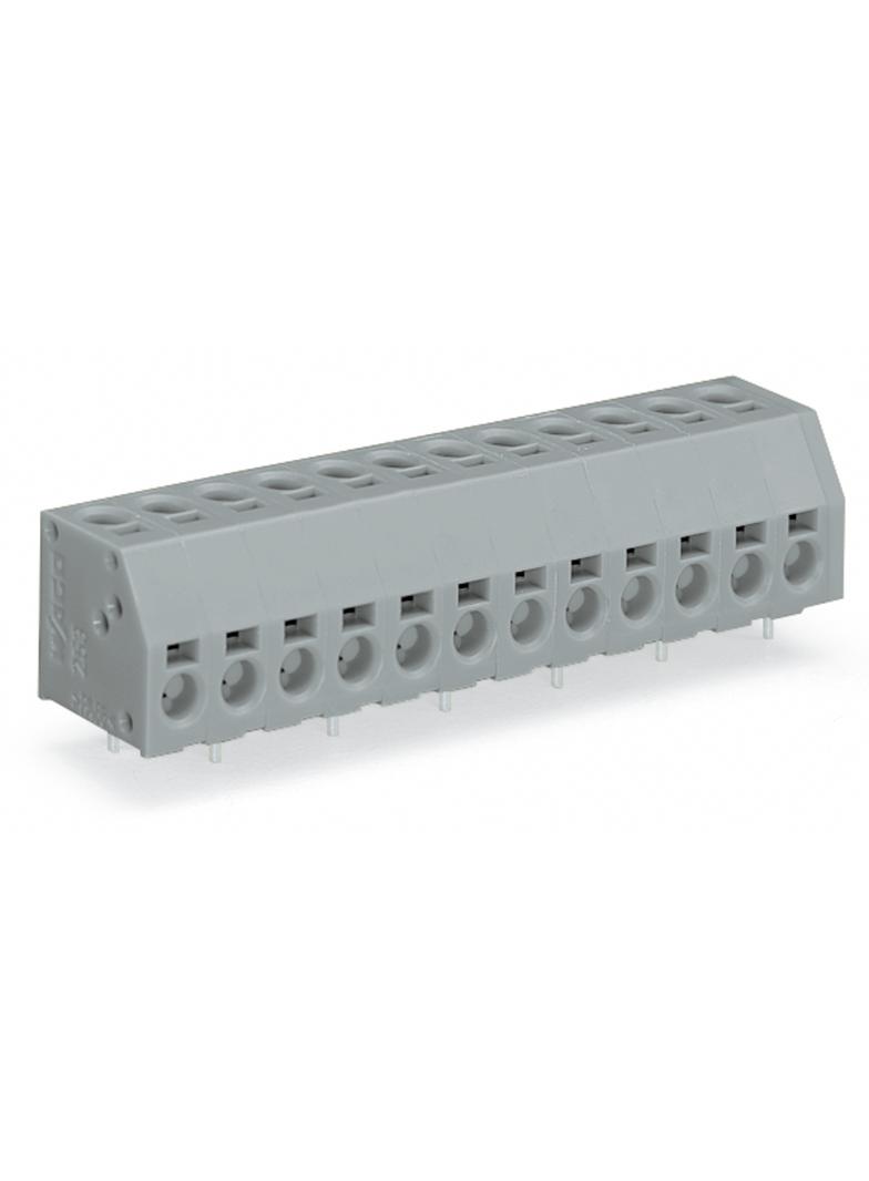 listwa zaciskowa do pł. drukowanych 3-bieg. szara raster 5 mm