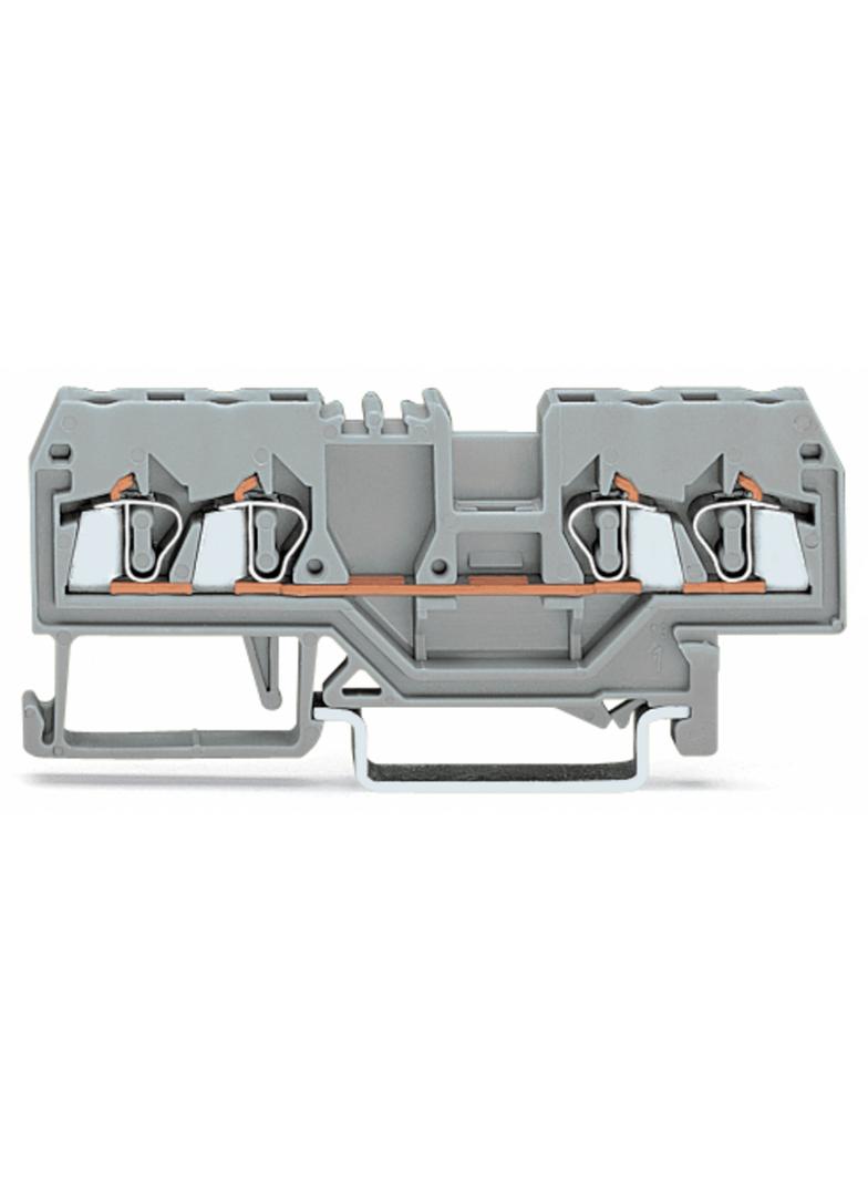 Złączka szynowa 4‑przewodowa 2,5mm2 szara 280‑833 WAGO