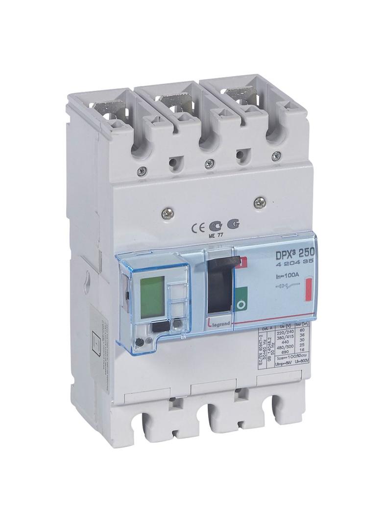 Wyłącznik DPX3 250 El+P 3P 100A 36kA 420435 LEGRAND