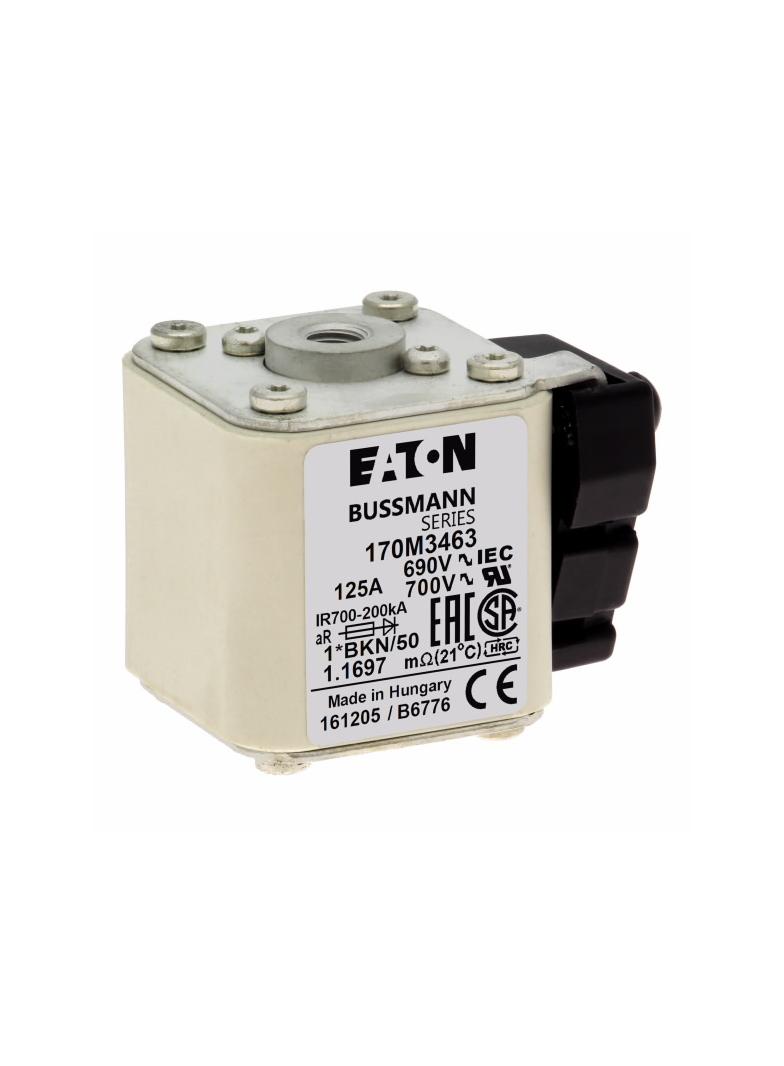FUSE 125A 690V 1*BKN/50 AR UC Wkładka szybka 125A AC 690V rozmiar 1 45x59x51 mm aR, 170M3463 EATON