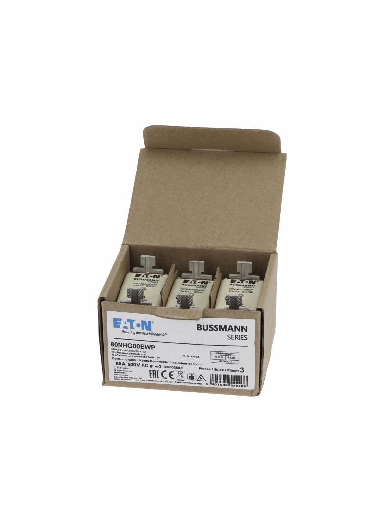 NH 80A 500V gG rozmiar 00 WEATHER RESISTANT NH LV 80A 500V gG rozmiar 00 WR 80NHG00BWP EATON