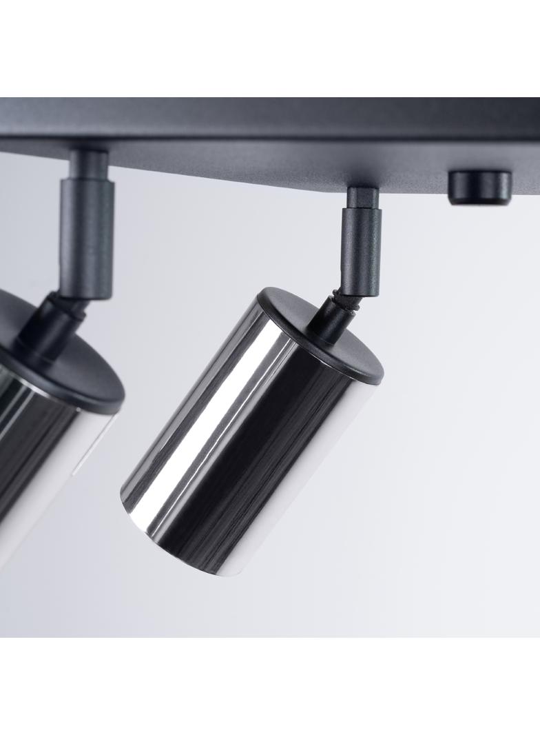 Plafon WINX 4 czarny/chrom