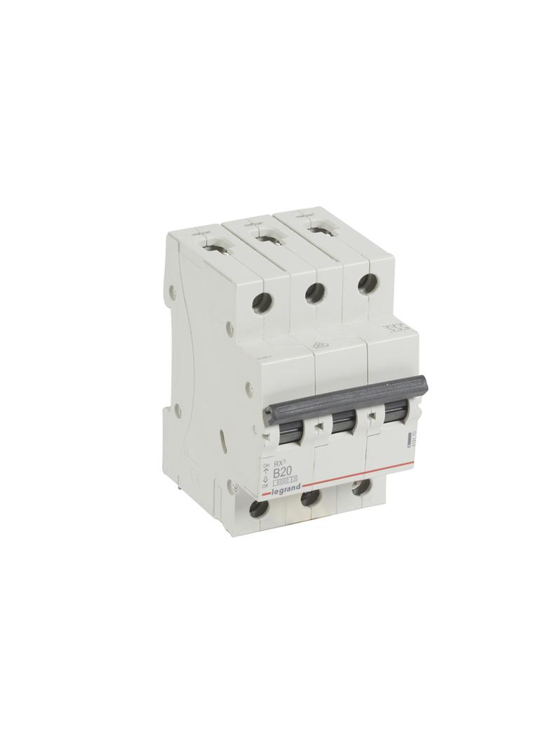 WYŁĄCZNIK NADPRĄDOWY RX3 3P B 20A 6000A, Legrand