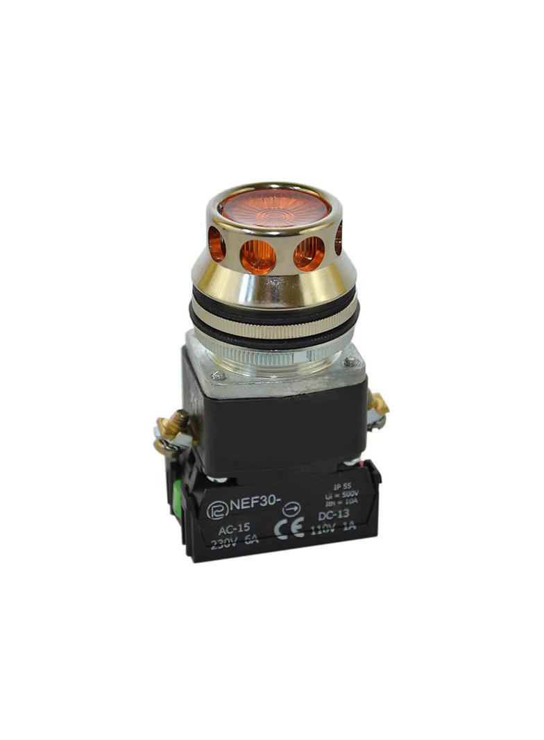 Przycisk NEF30-KLD X/24V-230V żółty