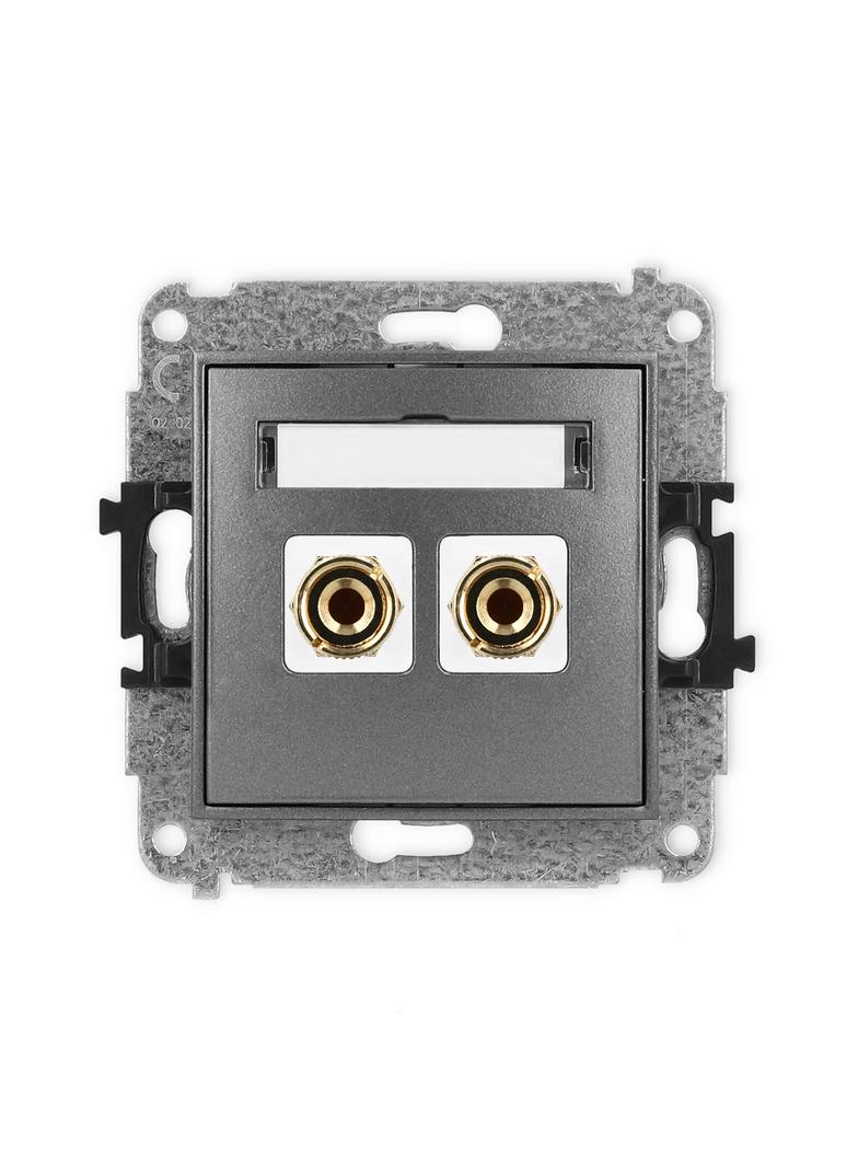 MINI Mechanizm gniazda głośnikowego pojedynczego (typu banan - czerwony i czarny, pozłacany, 4 mm2,