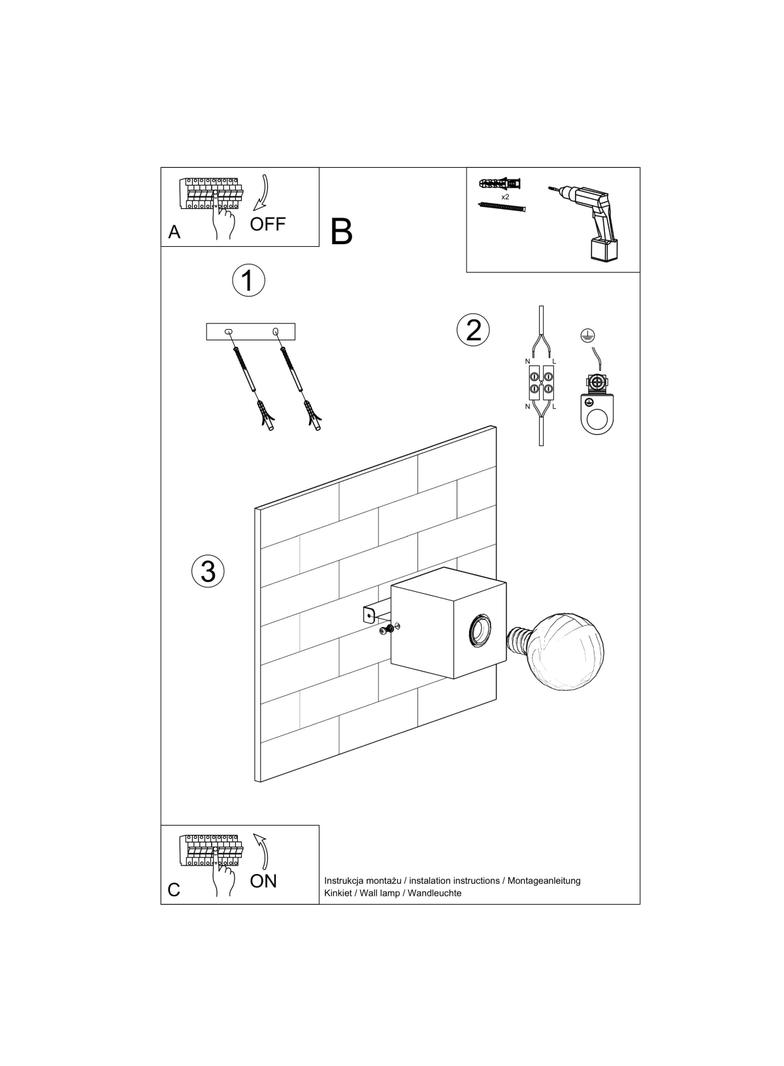 Sollux Kinkiet ARIZ beton SL.0682