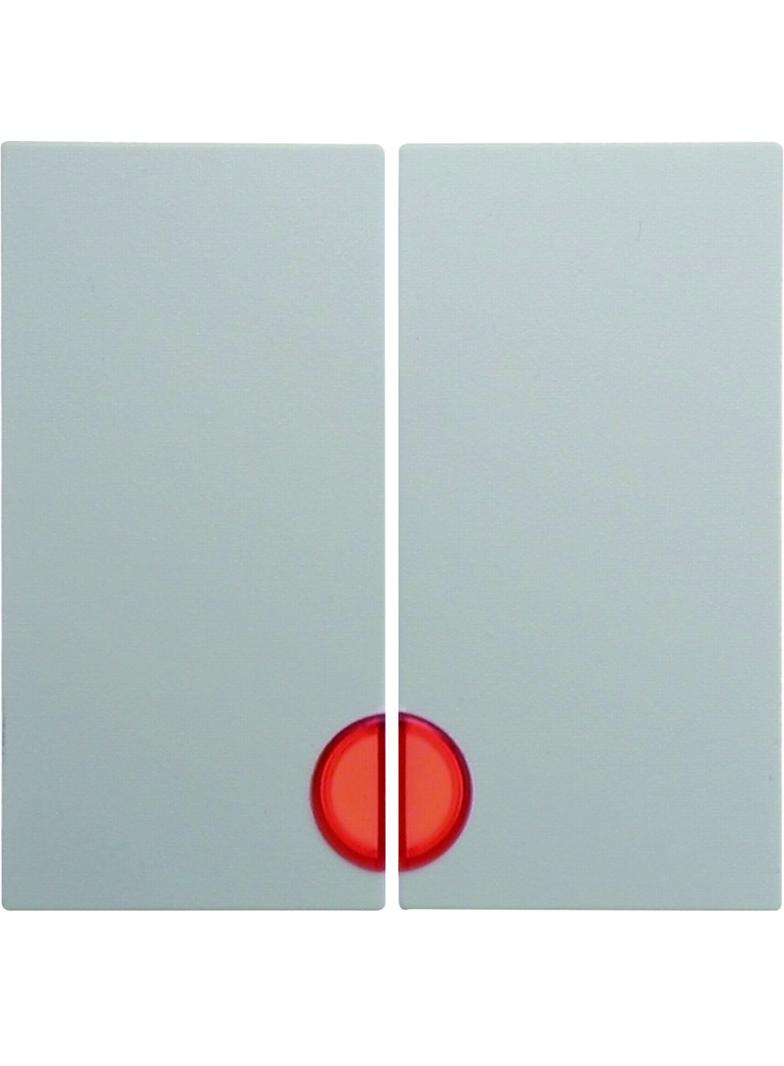 BERKER B.Kwadrat Klawisze z czerwoną soczewką do łącznika 2-klawiszowych biały 5316278999 HAGER