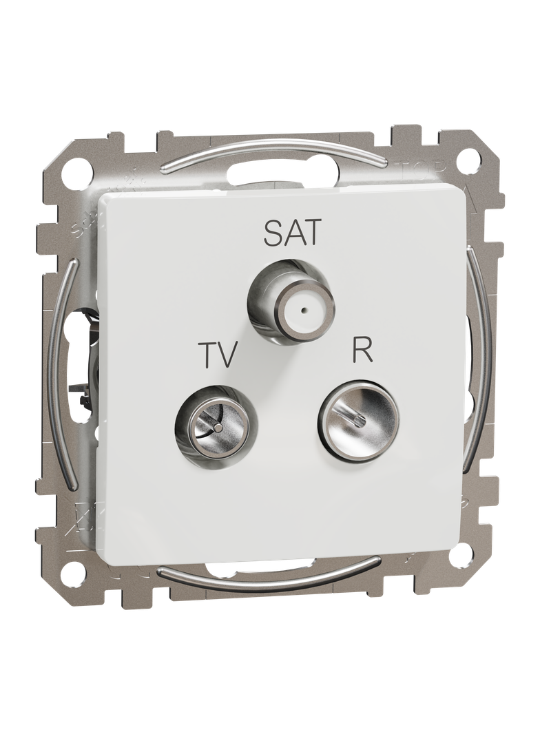 Sedna Design & Elements Gniazdo antenowe R-TV-SAT końcowe 4dB białe SDD111481 SCHNEIDER