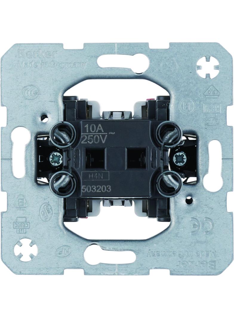 BERKER one.platform Łącznik 1-klawiszowy przyciskowy 1 zestyk zwierny 1 zestyk rozwierny 503203 HAGE