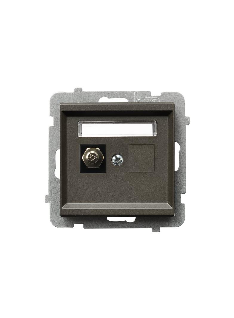 SONATA Gniazdo ekwipotencjalne pojedyncze - kolor czekoladowy metalik