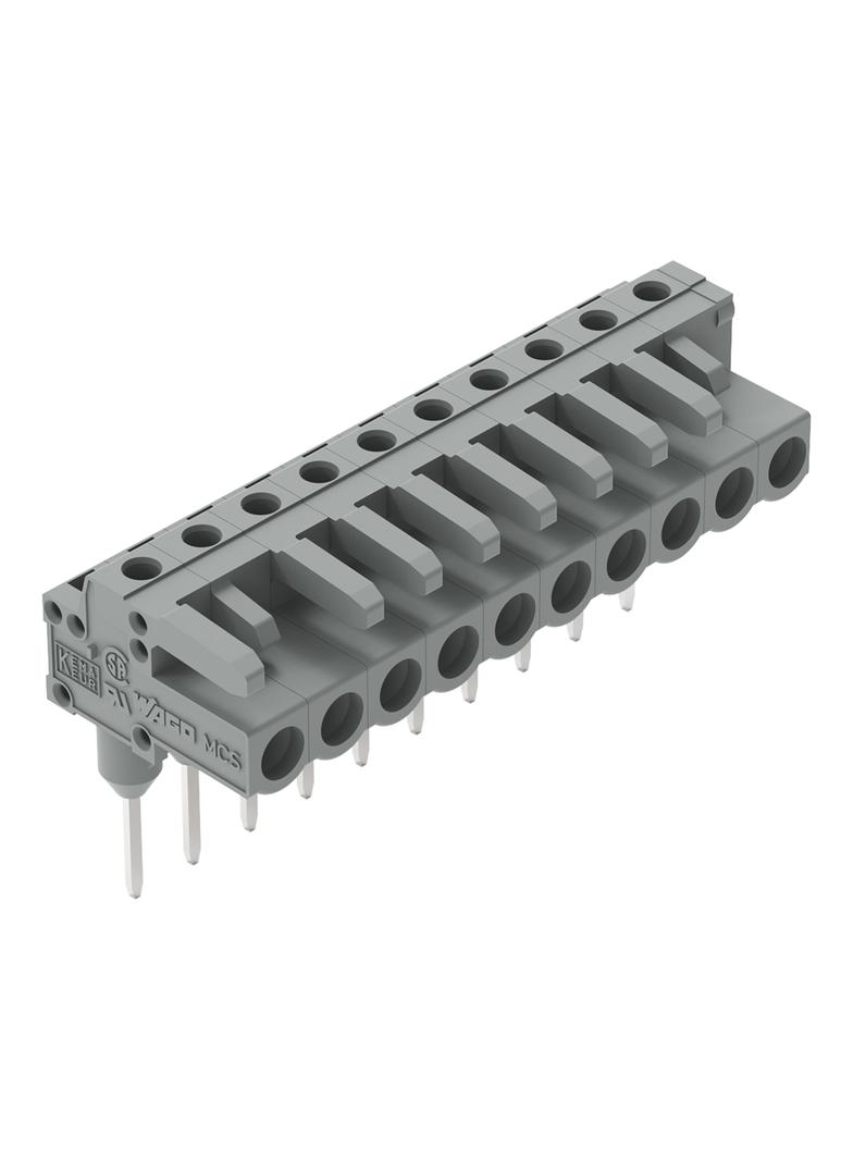 MCS-MIDI Classic gniazdo kątowe 10-bieg. szare raster 5 mm /50szt./ WAGO