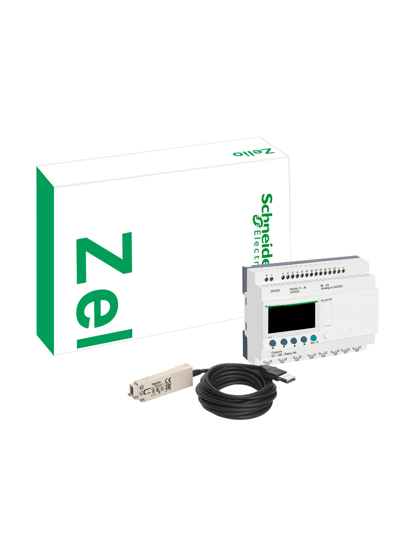 Zelio Logic, Inteligentny przekaźnik, Kompaktowy, Pakiet Discovery, 20 I/O, 100...240 V AC