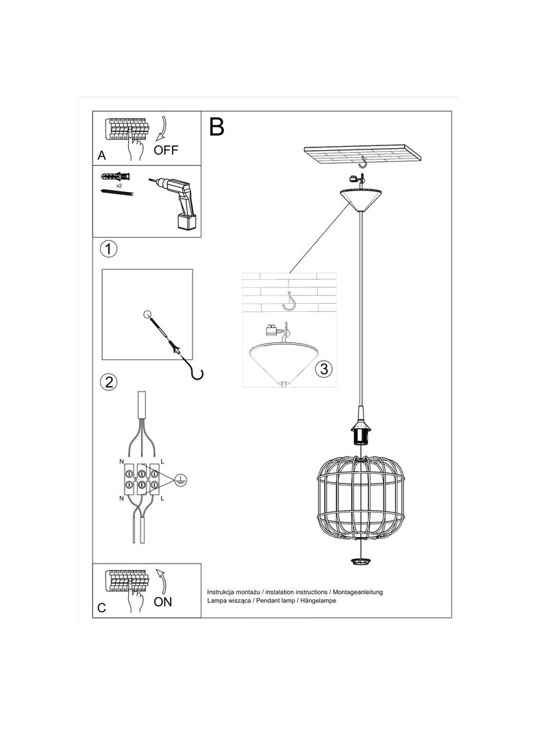 Sollux Lampa wisząca CELTA biała SL.0295