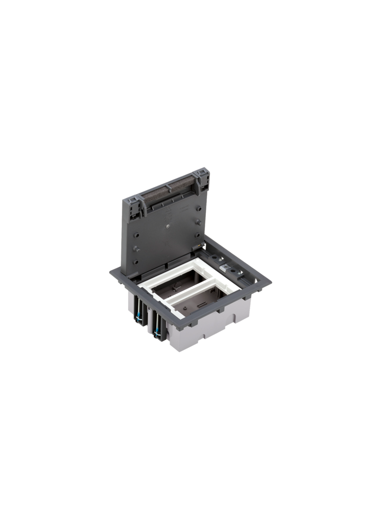 Simon Connect Puszka podłogowa 2-modułowa 4x K45 gł. 70mm+SM202/9 szary