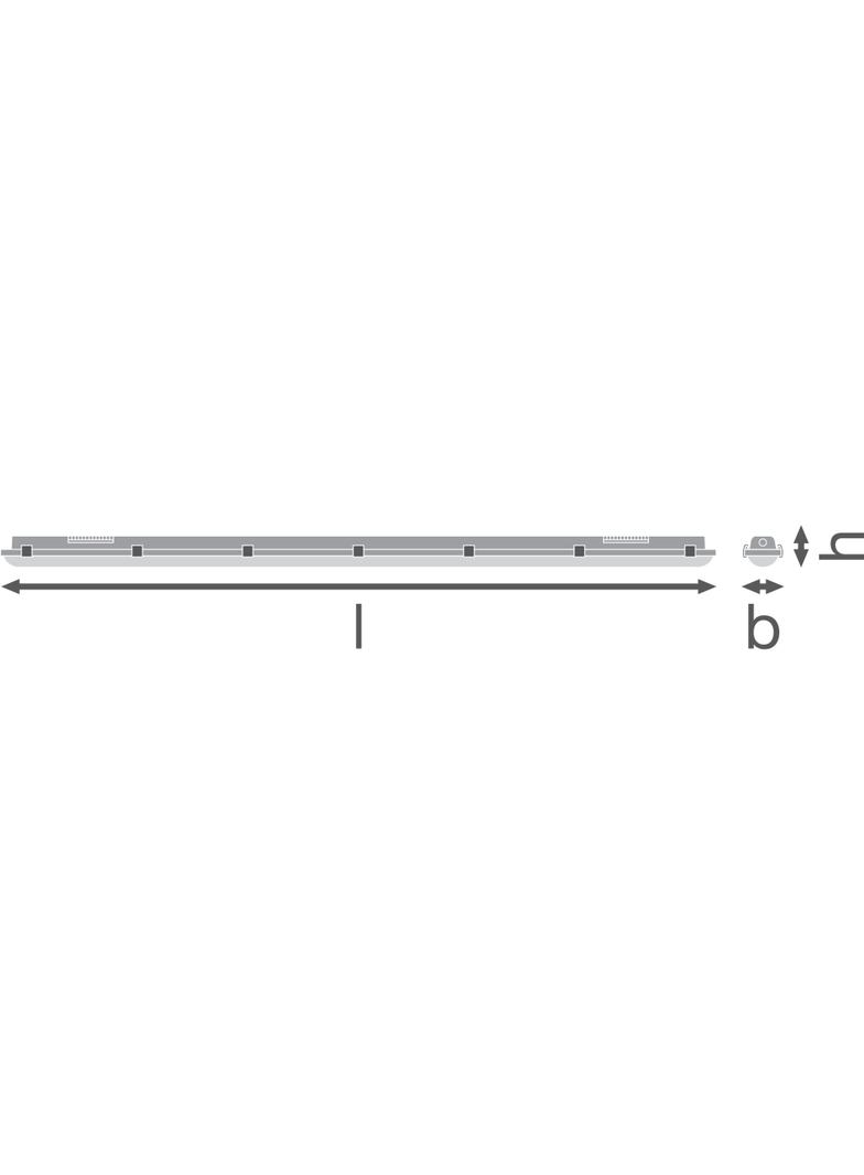Oprawa DAMP PROOF DALI 1500 46W 865 IP65 GY