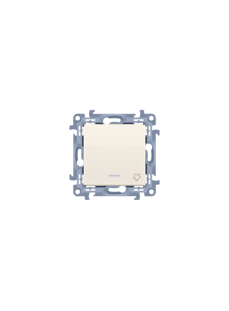 Simon 10 Przycisk /dzwonek/ z podświetleniem LED 10A z. śrub. krem