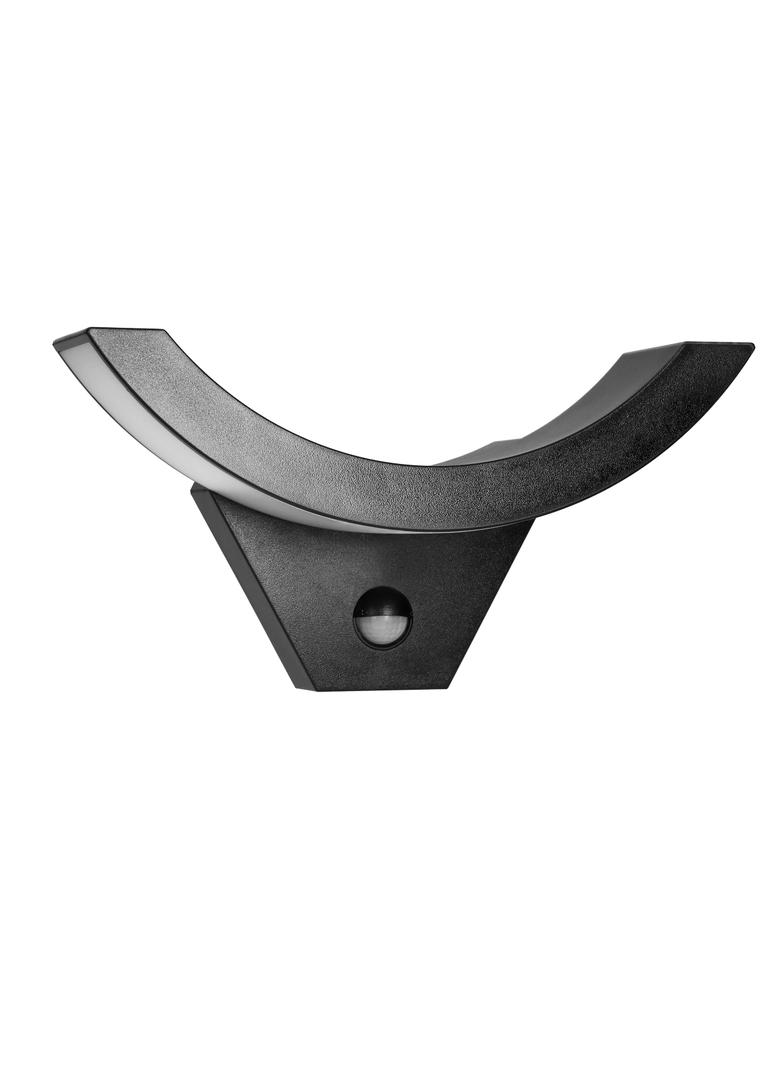 SPINEL LED 10W, oprawa ogrodowa z czujnikiem ruchu 140st, 800lm, IP54, 4000K, IK10, czarna AD-OP-6119BLPMR4 ORNO