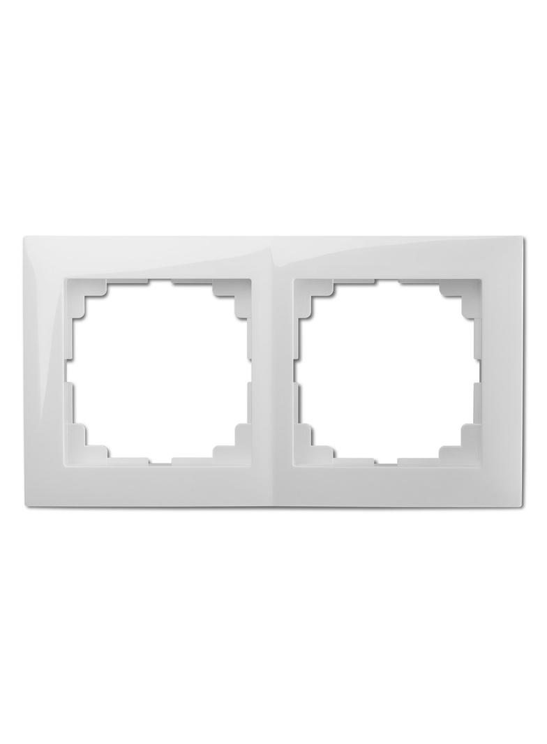 Ramka SENTIA 2x biała  IP 20 biała