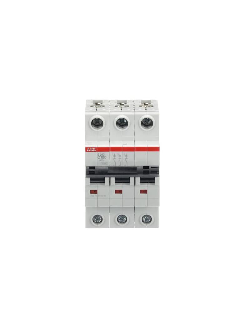 S203-C100 Wyłącznik nadprądowy 6kA 3P C100A 2CDS253001R0824 ABB