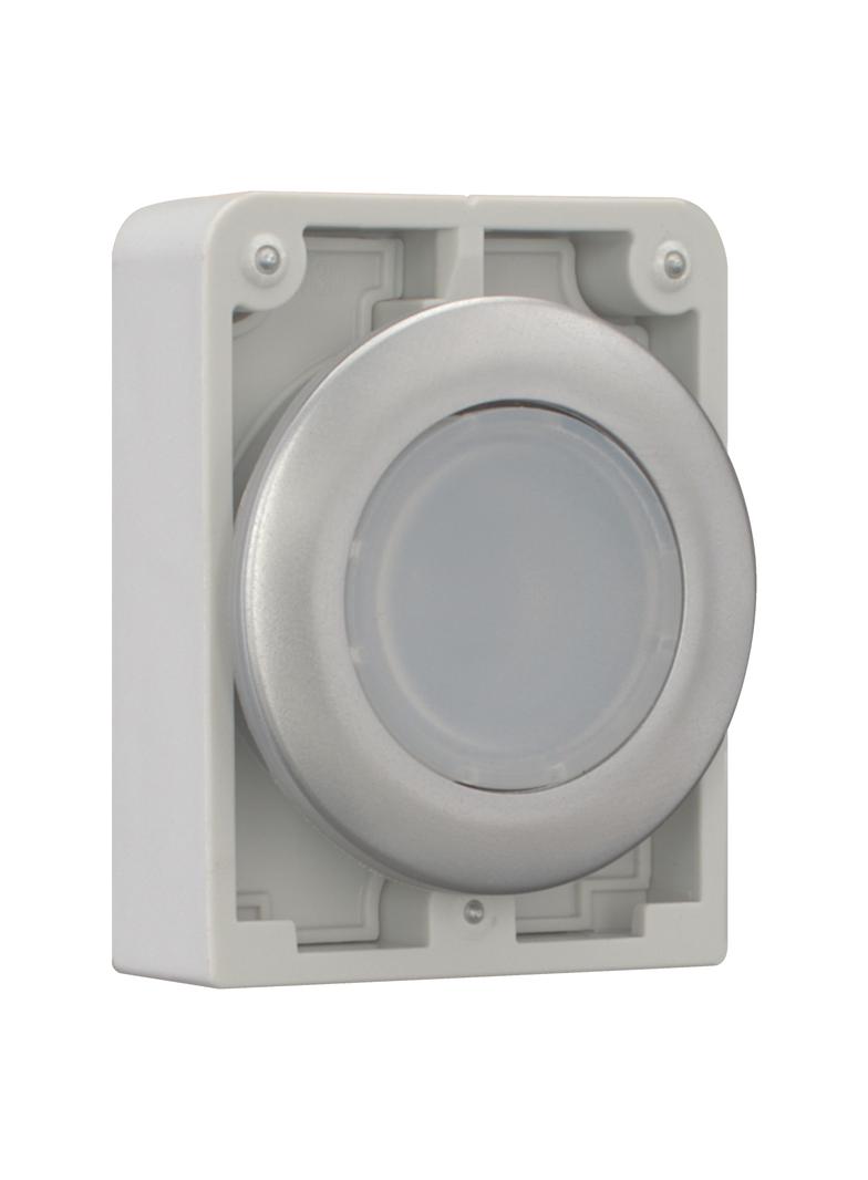 M30C-FDRL-W Przycisk podświetlany 30mm płaski bez samopowrotu biały 182950 EATON