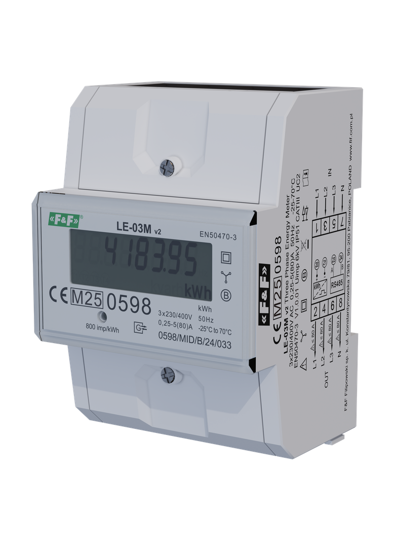 "Licznik energii elektrycznej MODBUS RS-485 -trójfazowy