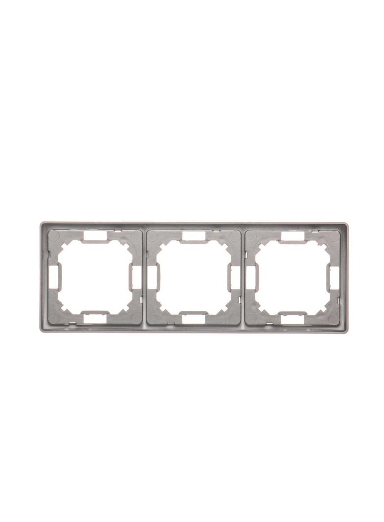 Simon Basic Standard Ramka 3-krotna – uniwersalna poziom i pion stal inox BMR3/21 KONTAKT
