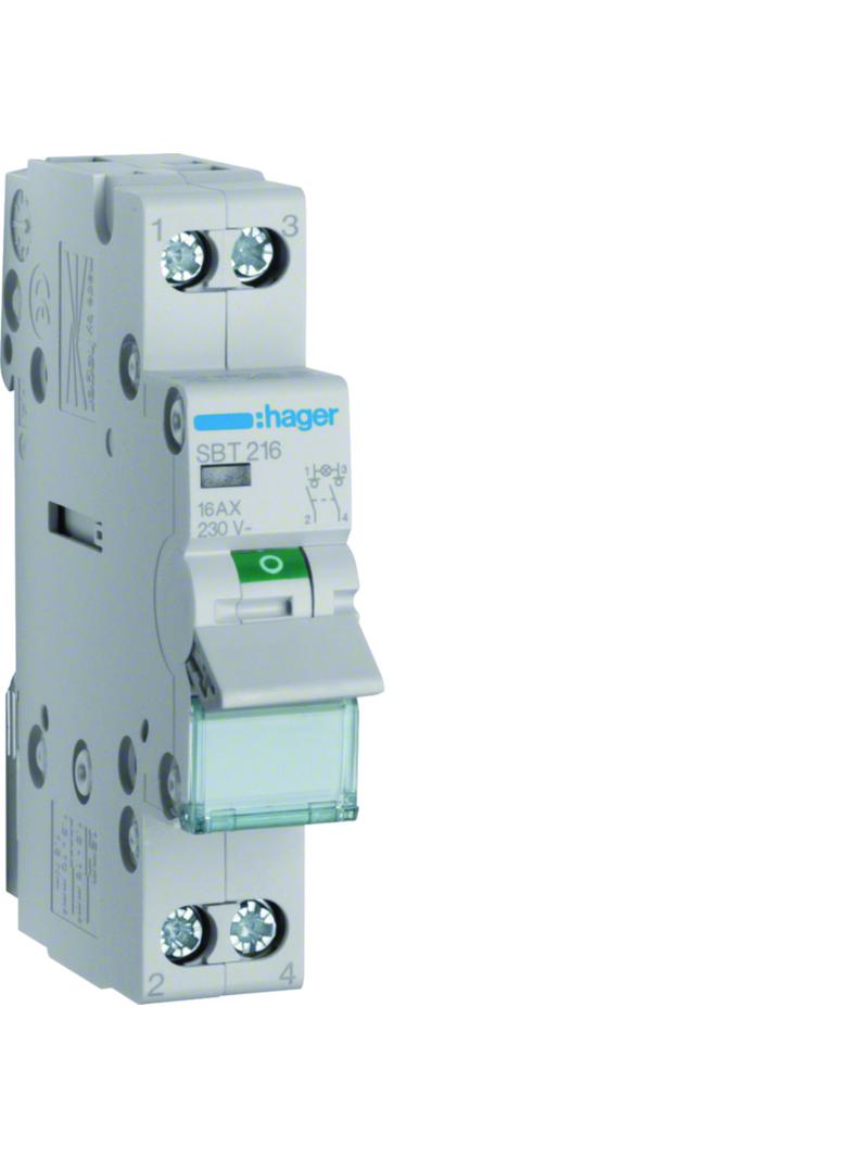 Modułowy rozłącznik izolacyjny z lampką sygnalizacyjną 2P 16A 230VAC SBT216 HAGER
