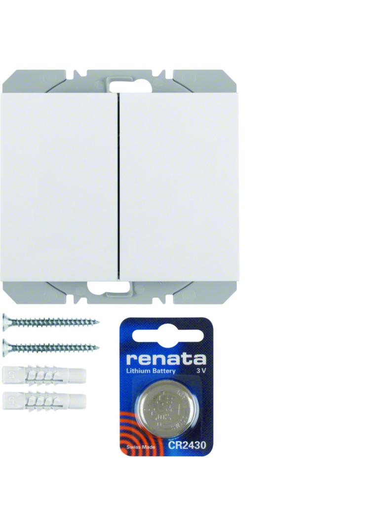 BERKER K.1 KNX RF quicklink Przycisk radiowy podwójny płaski biały 85656279 HAGER