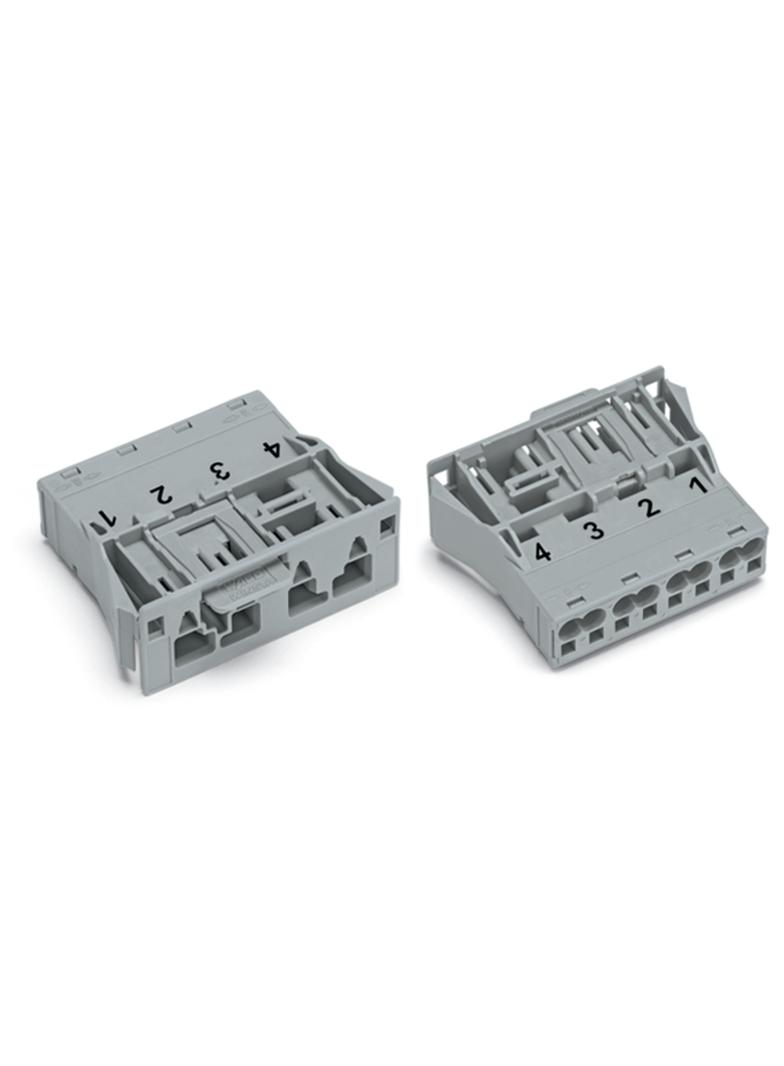 WINSTA wtyk 4-torowy SnapIn szary