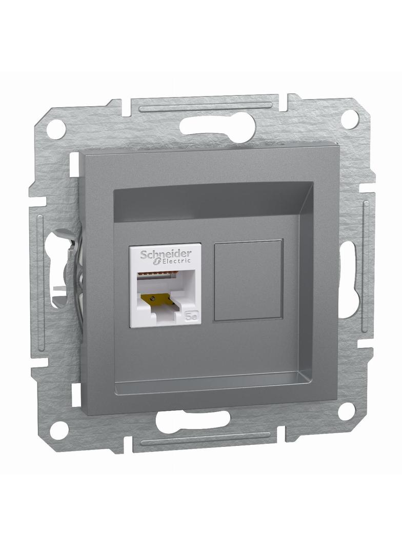 Asfora, gniazdo komputerowe RJ45 kat.5e, UTP, bez ramki, stal