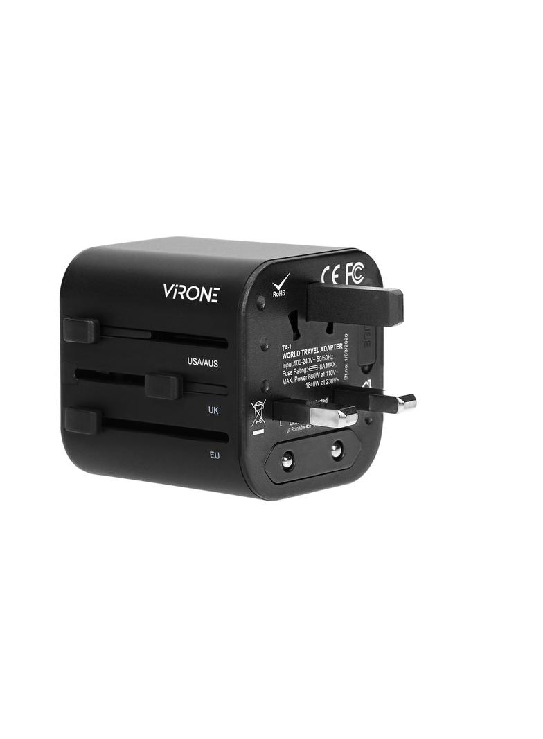 GOworld uniwersalny adapter podróżny do ponad 200 krajów świata, 100-240V, 8A TA-1 ORNO