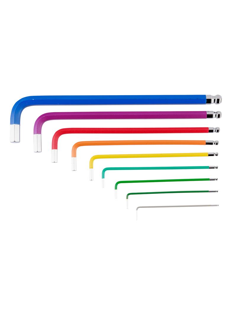 Klucze sześciokątne 1.5-10 mm, zestaw 9 szt.