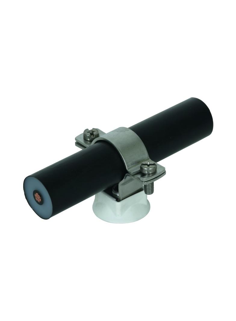 Wspornik metalowy, gwint M8, plastikowa podstawa